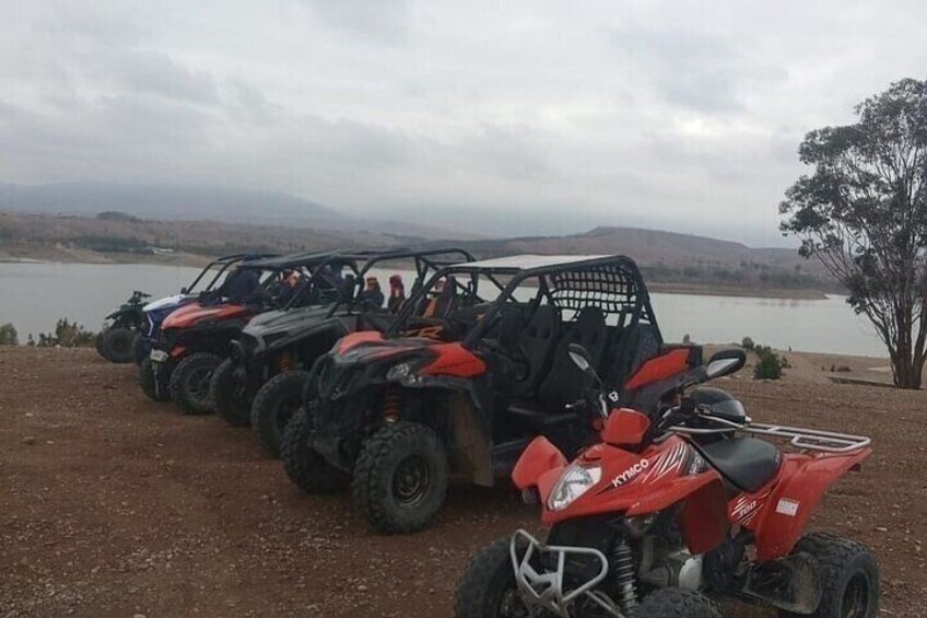 Quad Agafay camel ride, swimming pool, dinner and show.