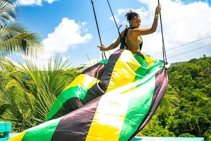 Jamaica Swing drone fotoshoot med kjole frokost og transport