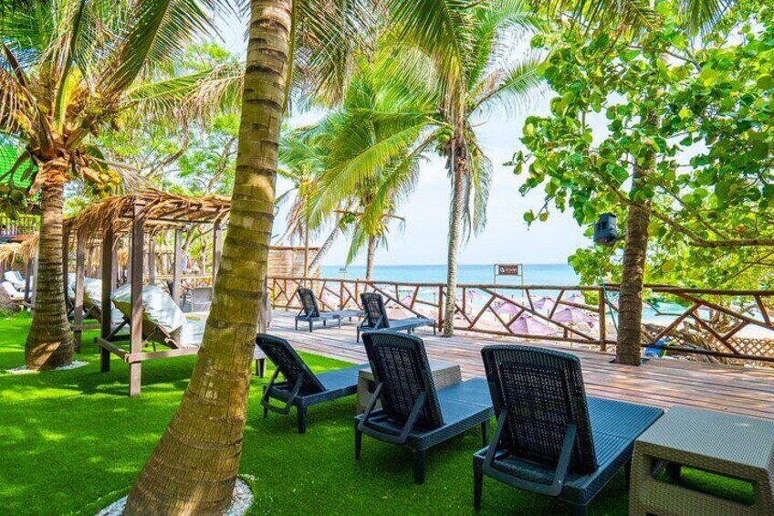 Full Day Private Island Luxury Beach Club with Food