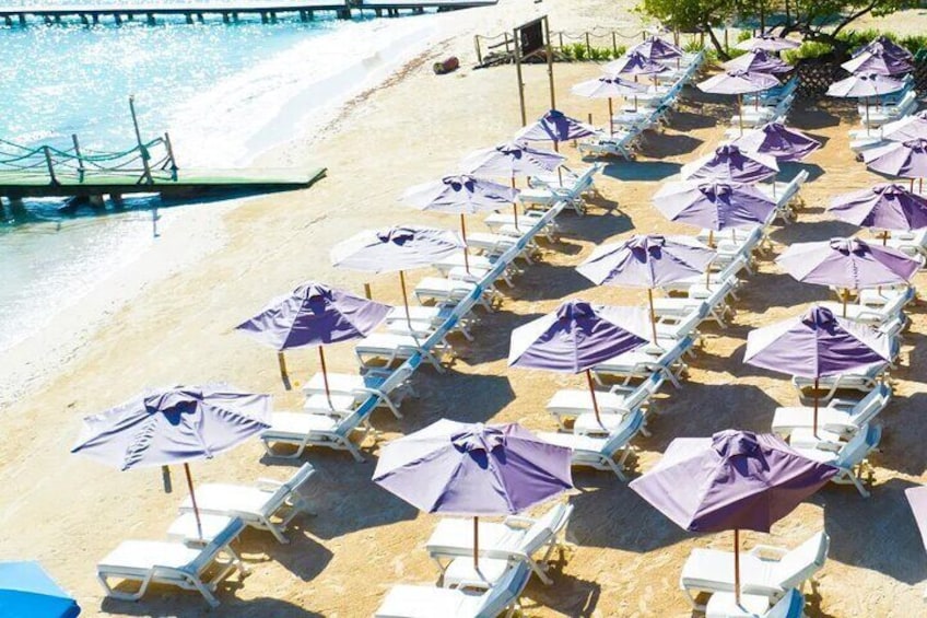 Full Day Private Island Luxury Beach Club with Food