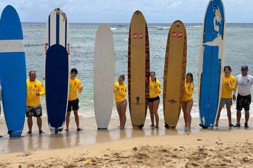 Shared Surfing Lesson In Waikiki with Certified Instructor