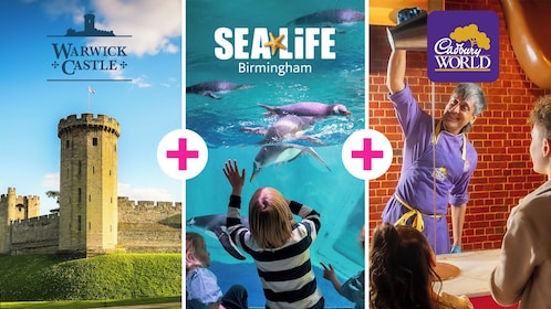 SEA LIFE Birmingham + Warwick Castle + Cadbury World Combo Ticket