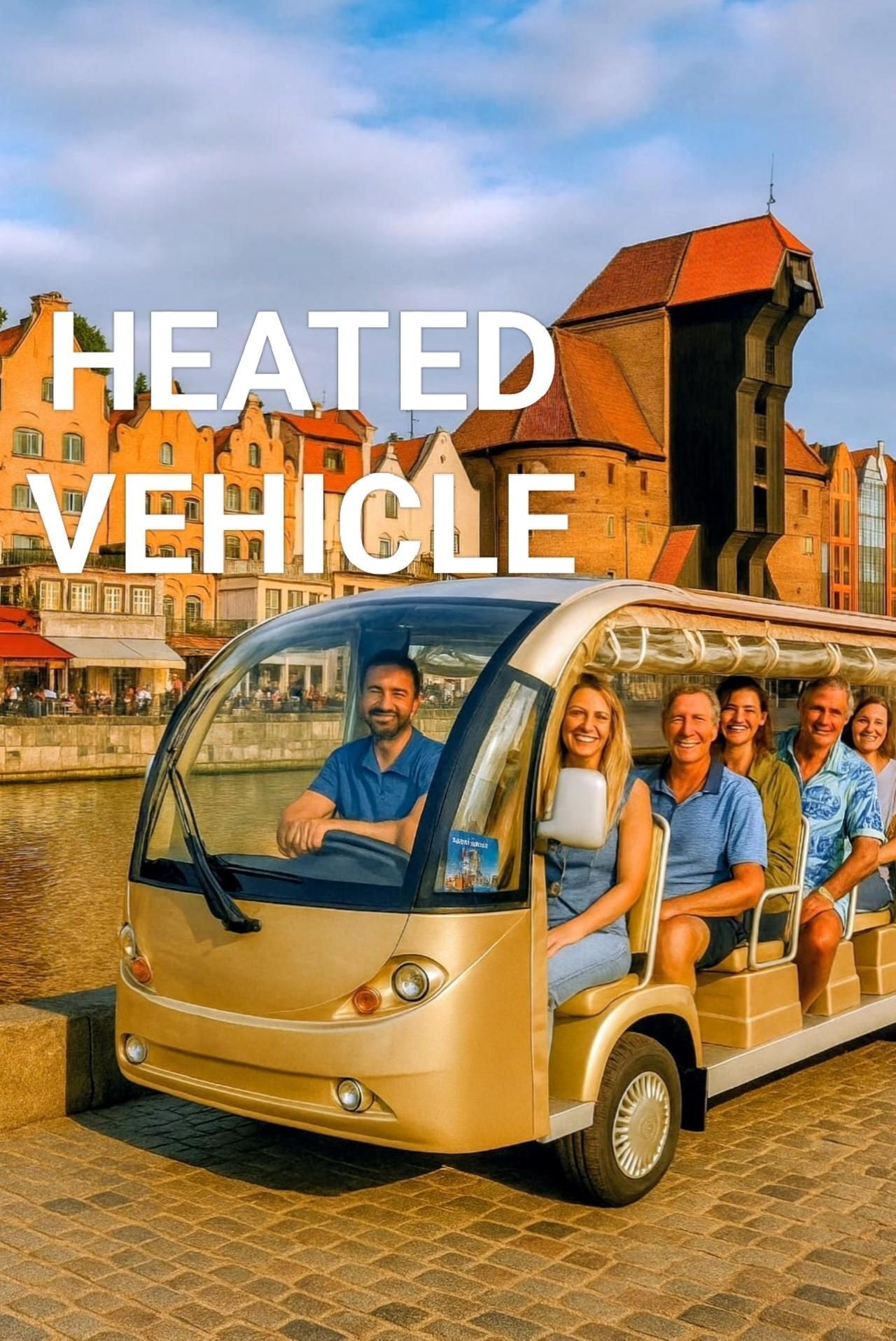 Gdansk: City Tour Sightseeing LIVE/AUDIO by Buggy Golf Cart