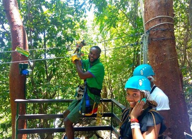 Montego Bay: Zip-Line Rainforest Tour with Pool & Gardens