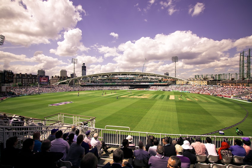 View from the stands of the Kia Oval Grounds