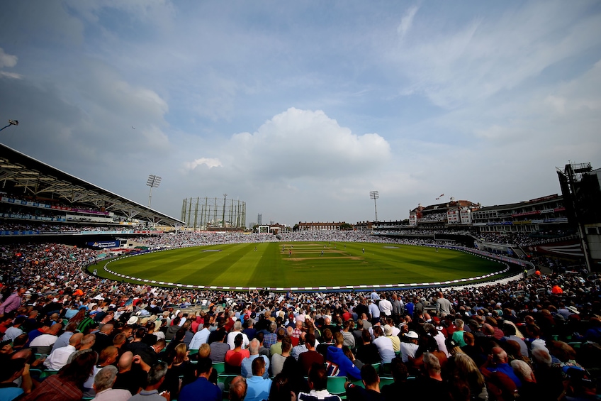 View from the stands of the Kia Oval Grounds