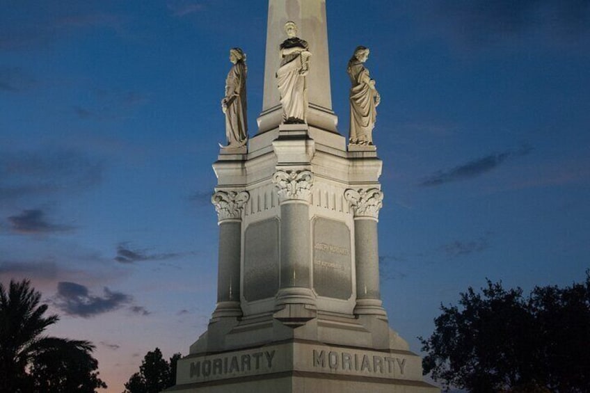 Learn the story behind the tallest tomb in the cemetery.
