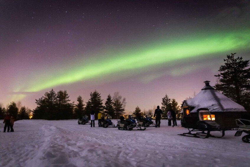 Picture 2 for Activity Levi: Snowmobile Northern Lights Hunting Trip With Campfire