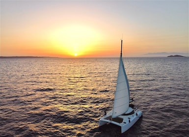 Catamaran Sunset tour La Maddalena Archipelago with aperitif