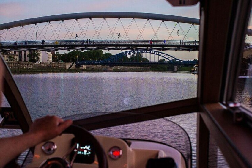 Panorama of Krakow from the Vistula River during an hour-long cruise