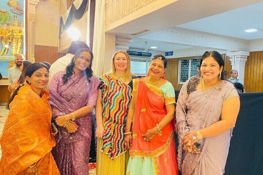 Enjoying an authentic cuisine with Indian family