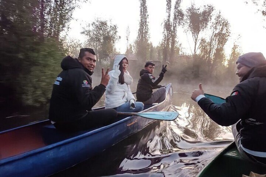 Xochimilco Ecotourism at Dawn in Canoe and Organic Breakfast