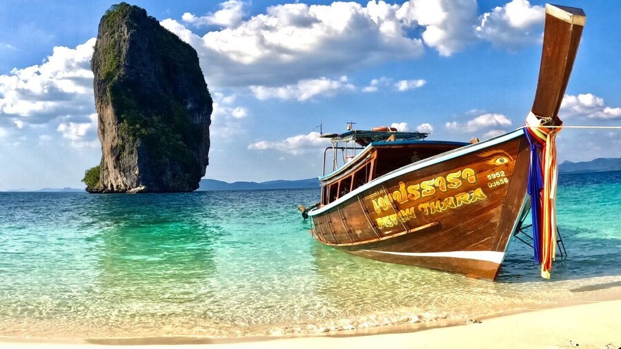 4 Islands Snorkeling Tour by Longtail Boat from Krabi with Walk on Tombolo