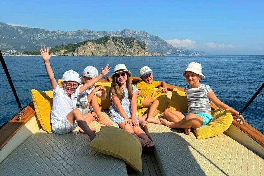 From the Old Town of Budva, you can embark on a boat tour to nearby islands like Sveti Nikola.