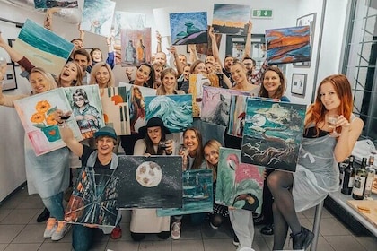Painting and wine with live concert with DJ in Warsaw
