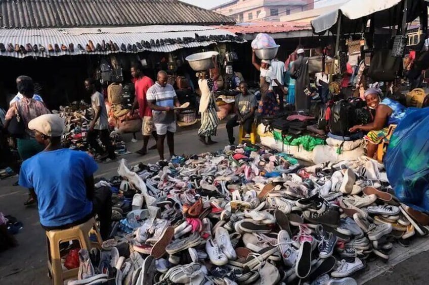Biggest Shipped Used Cloth Market in Accra Kantamanto