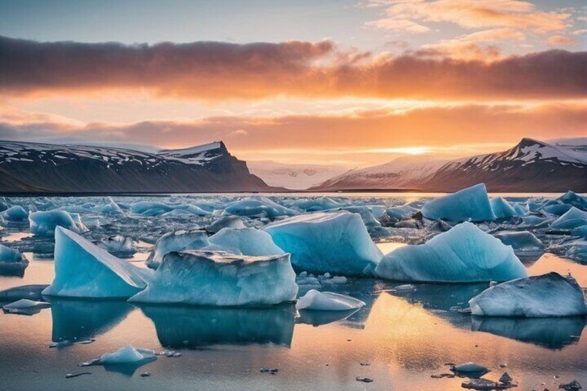 Sunset on Diamond Beach