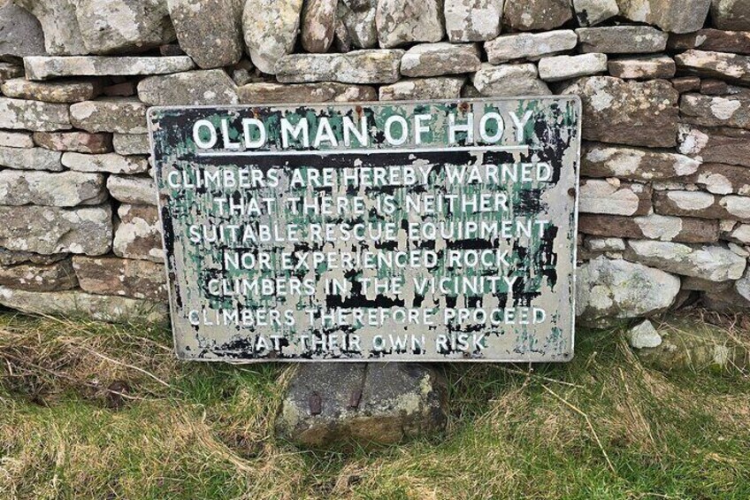 Old Man of Hoy Sign