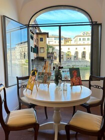 Florence: Paint&Wine with the view of Ponte Vecchio