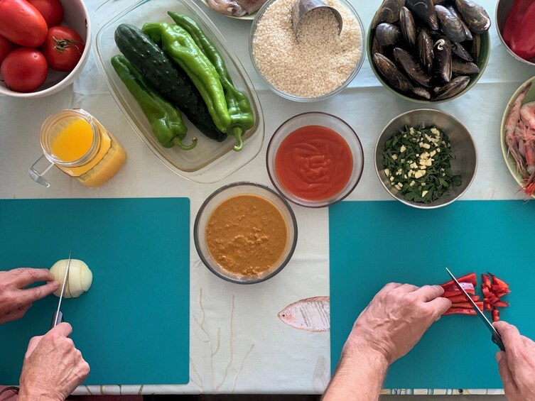 Rooftop Paella Seafood Cooking Class Experience in Barcelona