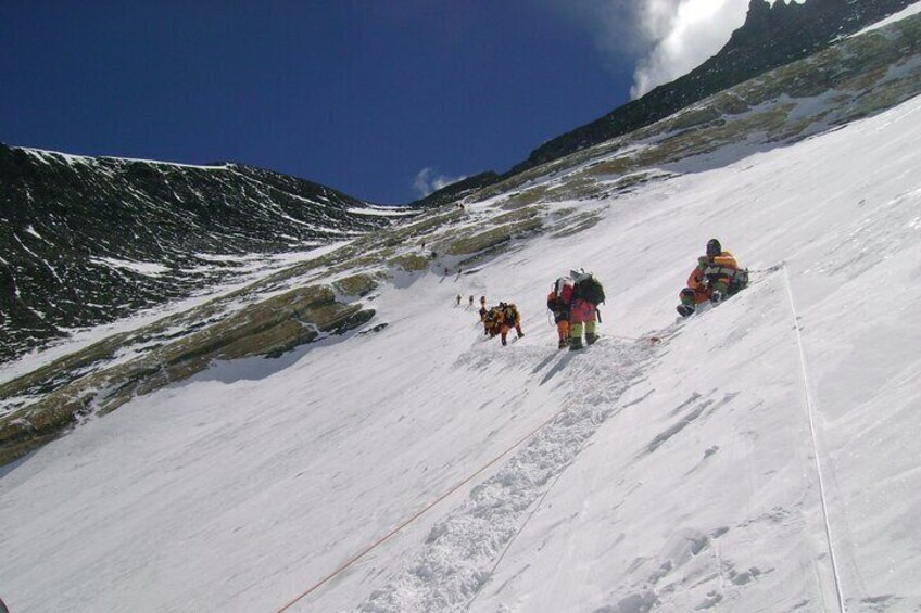Climbing mount Everest 