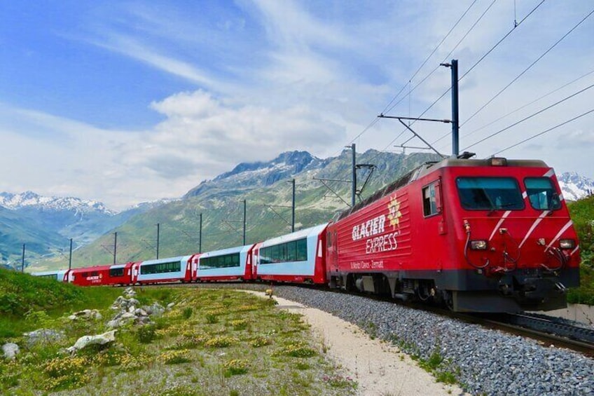 Glacier Express Train Zermatt to St. Moritz 2nd Class Ticket
