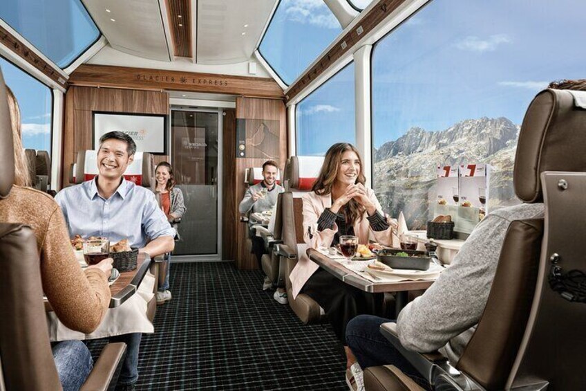 Glacier Express Train Zermatt to St. Moritz 2nd Class Ticket