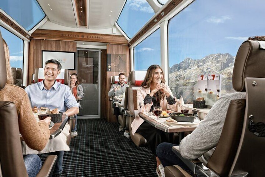Glacier Express Train Zermatt to St. Moritz 2nd Class Ticket