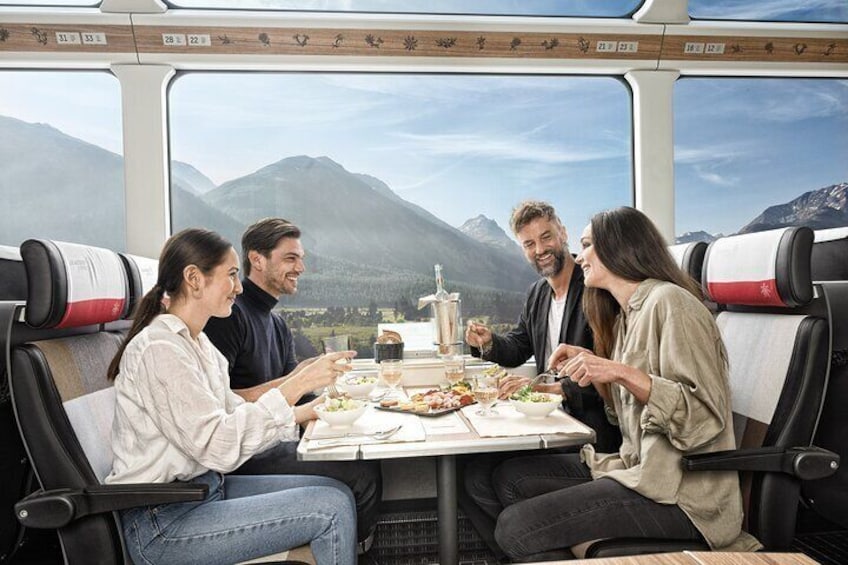Glacier Express Train Zermatt to St. Moritz 2nd Class Ticket