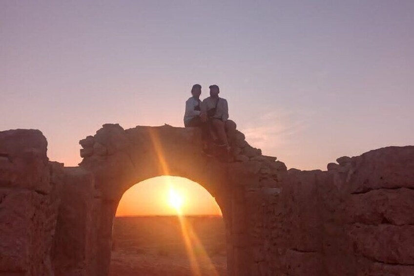 Experience the beauty of the sunset Adventure in Ksar Ghilane