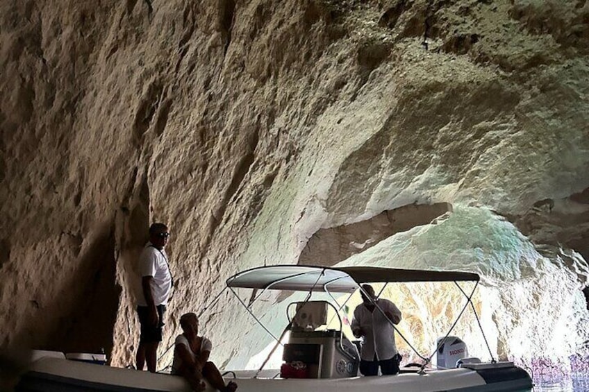 Avola: Private Boat to the Caves of Syracuse Aperitif Snorkeling