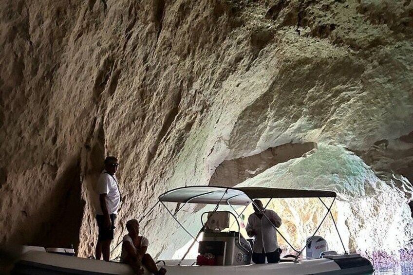 Avola: Private Boat to the Caves of Syracuse Aperitif Snorkeling