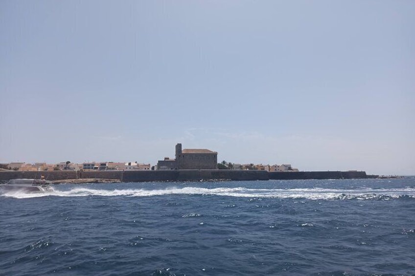 From Torrevieja Tabarca Santa Pola and entrance to the Pink Lagoon