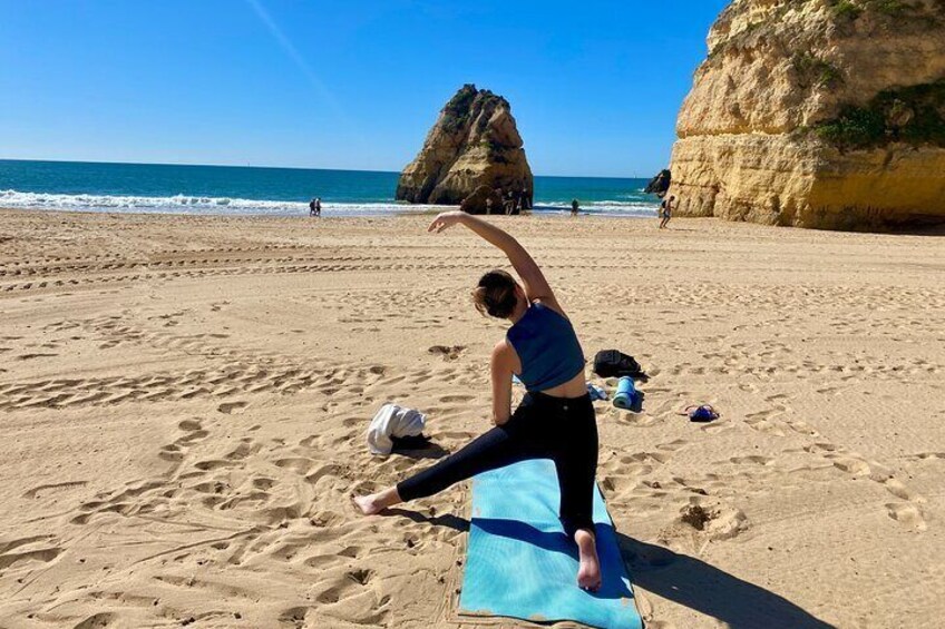 Morning Beach Yoga in Albufeira