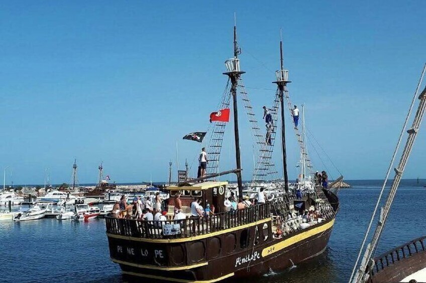 Pirate Boat Tour to Flamingo Djerba Island