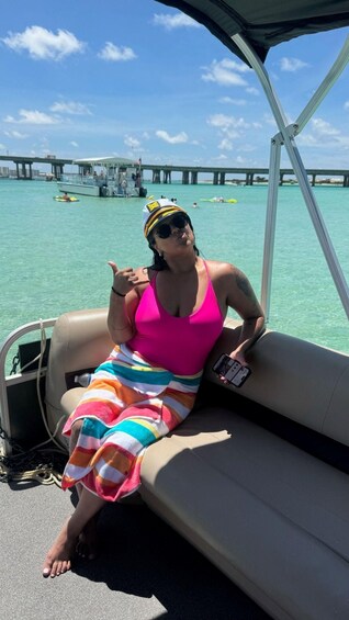 Picture 3 for Activity Destin: Crab Island Pontoon Boat Adventure