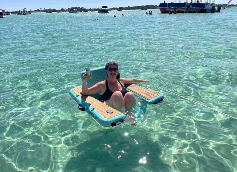 Picture 1 for Activity Destin: Crab Island Pontoon Boat Adventure