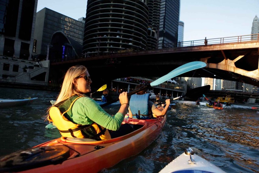 Picture 2 for Activity Chicago: Sunset Kayak Tour on the Chicago River
