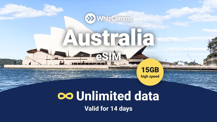 Australia: 14-Day 15GB Unlimited Traveller eSIM - Instant Activation