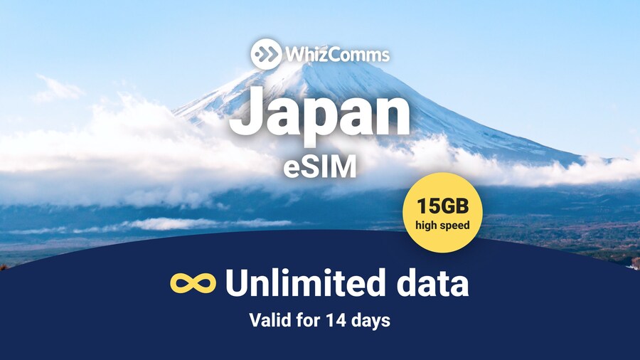 Japan: 14-Day 15GB Unlimited Traveller eSIM – Instant Activation