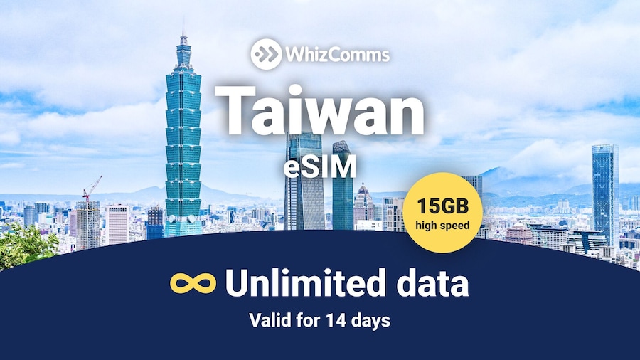 Taiwan: 14-Day 15GB Unlimited Traveller eSIM – Instant Activation