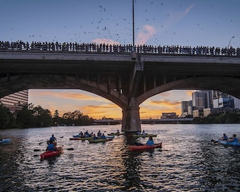 Austin: Paseo en kayak con murciélagos al atardecer por Congress Avenue