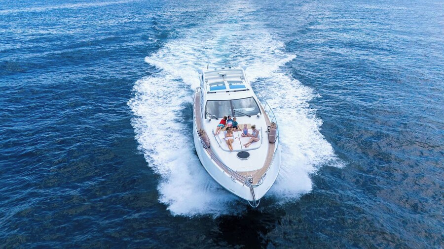 Luxury Capri Yacht Experience from Rome by Train Private Azimut 62s Tour