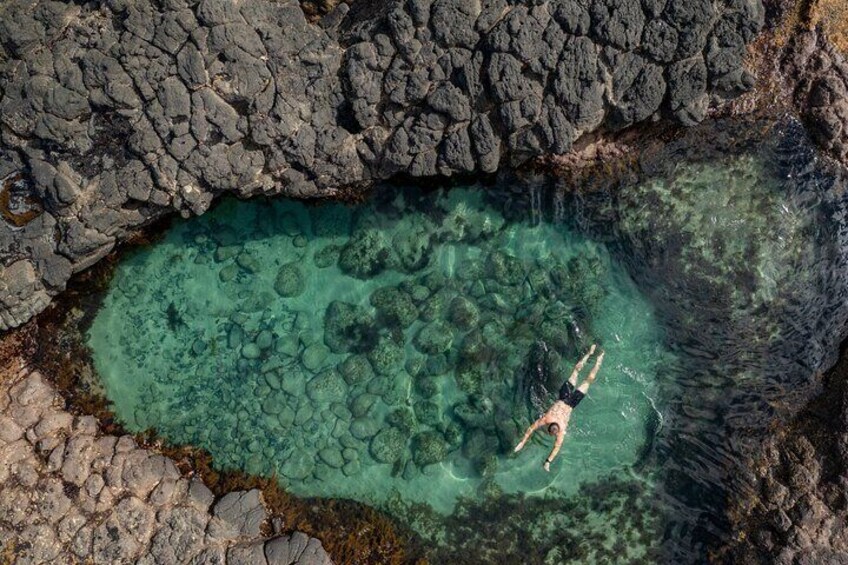 Wild swimming in magical natural rock pools