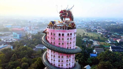 From Bangkok: Don Wai Market, Wat Samphran & Lotus Café Tour