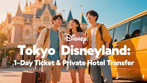 Tokyo Disneyland: 1-Day Ticket & Private Hotel Transfer