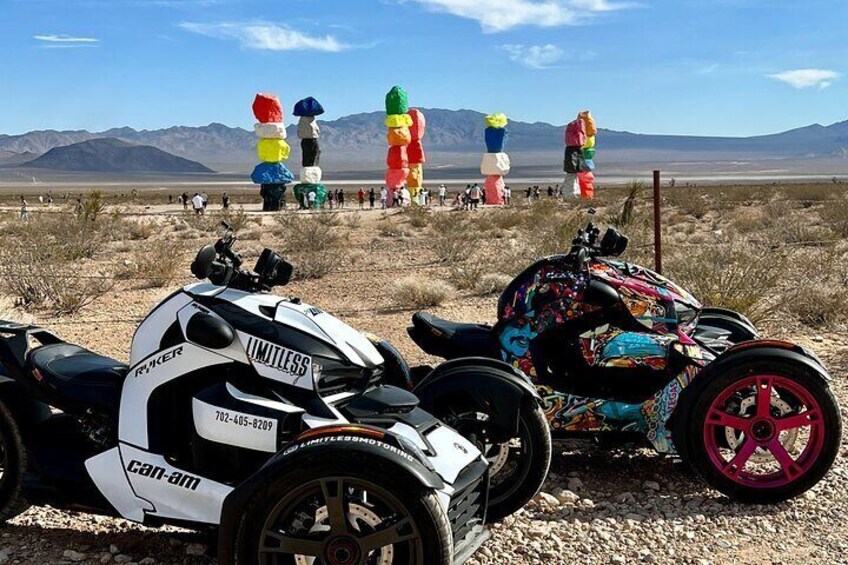 Couples Guided Tour to Seven Magic Mountains on a Can-Am Ryker Trike!