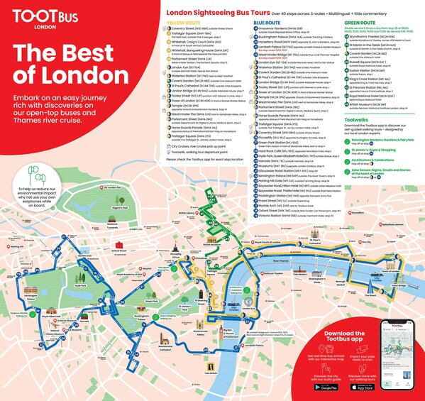 Tootbus Must See London : Hop-on Hop-off & 1 hour cruise