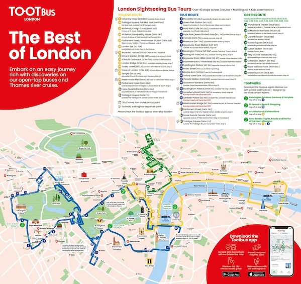 Tootbus Must See London : Hop-on Hop-off & 1 hour cruise