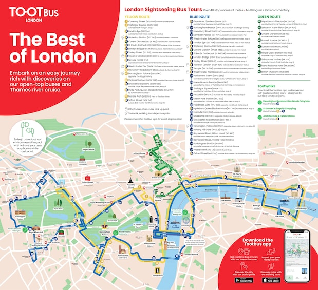 Tootbus Must See London : Hop-on Hop-off & 1 hour cruise